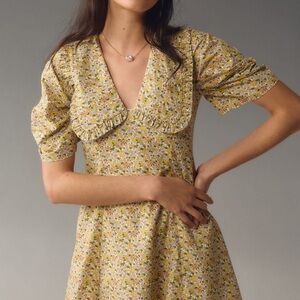 Floral Anthropologie V-Neck Dress